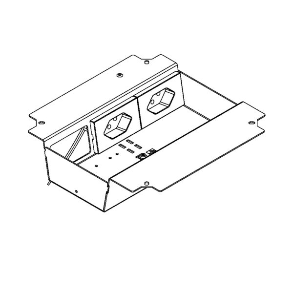Produktbild UBD 215 227  -  Steckdoseneinsatz für 3+2 FLF inkl. 1xT13, weiss + 1xT13, schwarz